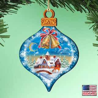 Winter Drop Christmas Wooden Ornaments by G. DeBrekht - Christmas Santa Snowman Decor - 8112182