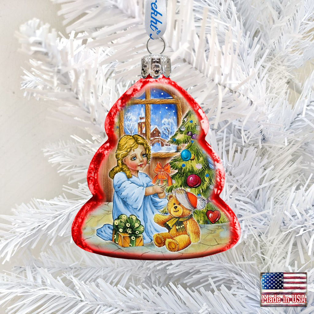Nativity Santa Angel Mercury Glass Ornament by G. DeBrekht - Nativity Holiday Decor - 773016