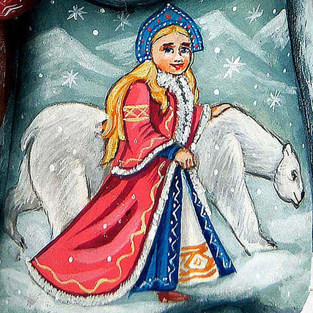 Snow Maiden's Friend Hand-Painted WOODCARVED Masterpiece by G. DeBrekht - Christmas Decor - 8215062