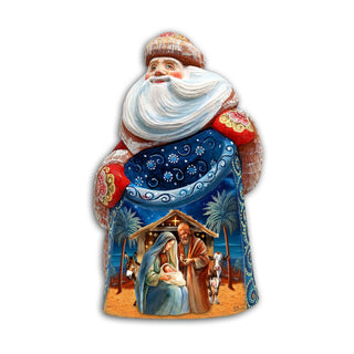 Born Under Bright Star Nativity Santa Hand-Painted WOODCARVED Masterpiece Figurine by G. DeBrekht - Nativity Holiday Decor - 8203019 *** PRE-ORDER - Handmade Just for You! ***