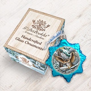 Owl Mercury Glass Ornament by G. DeBrekht - Wildlife Holiday Decor - 771046