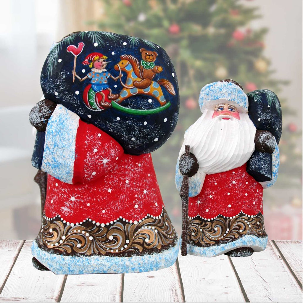 Kids and Rocking Santa Toy Hand-Painted WOODCARVED Masterpiece by G. DeBrekht - Wildlife Holiday Decor - 8215546 *** PRE-ORDER - Handmade Just for You! ***