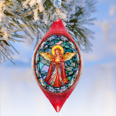 Angel of Hope Drop Glass Ornament by G. Debrekht - Nativity Holiday Decor - 757-053