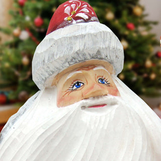 Santa at Fireplace Santa Hand-Painted WOODCARVED Figurine by G. DeBrekht - Nativity Holiday Decor - 8209019