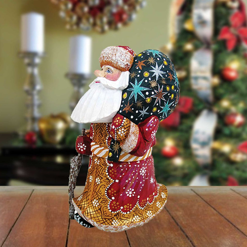 Santa Hand-Painted WOODCARVED Masterpiece by G. DeBrekht - Christmas Decor - 821363 *** PRE-ORDER - Handmade Just for You! ***