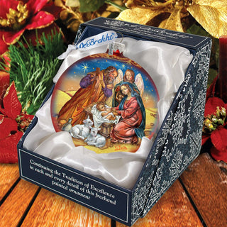 Regal Nativity Glass Ornament by G. DeBrekht - Nativity Holiday Decor - 73369