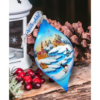 Winter Village Glass Ornament by G. DeBrekht - Christmas Decor - 74175