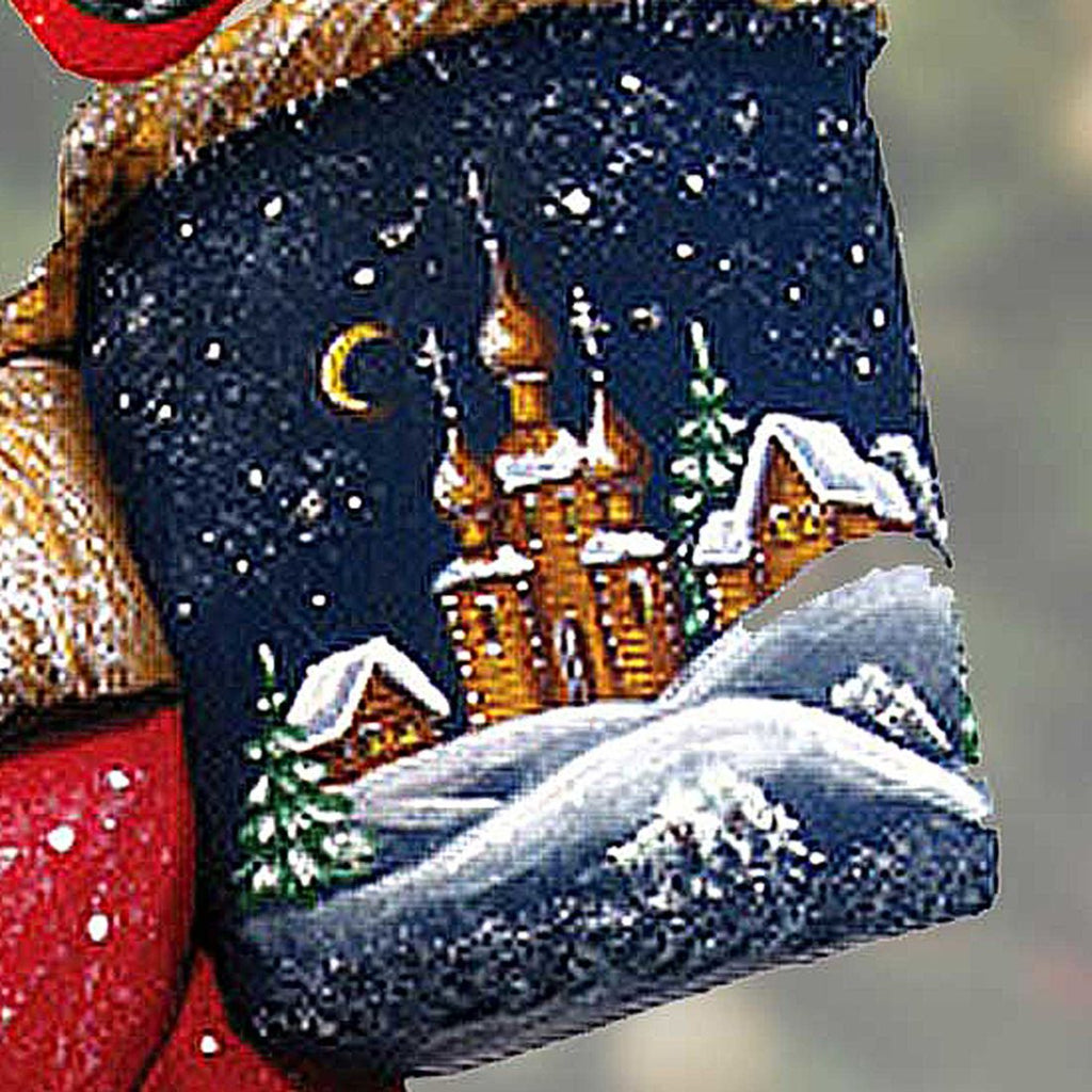 Treasure Backpack Hand-Painted WOODCARVED Masterpiece by G. DeBrekht - Christmas Decor - 821037 *** PRE-ORDER - Handmade Just for You! ***