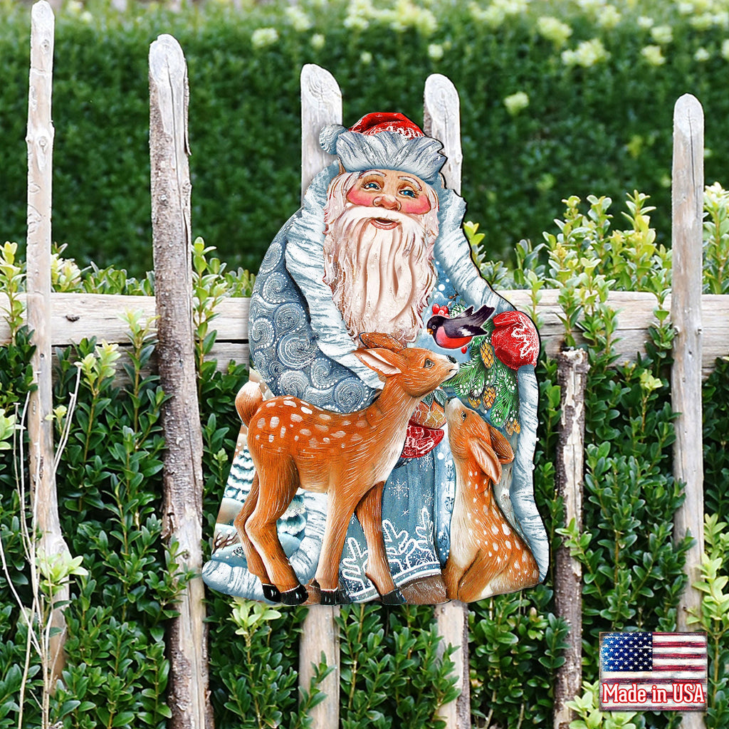 Winter Treasure Christmas Door Decor by G. DeBrekht - Christmas Santa Snowman Decor - 8114500H