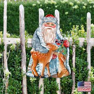 Winter Treasure Christmas Door Decor by G. DeBrekht - Christmas Santa Snowman Decor - 8114500H