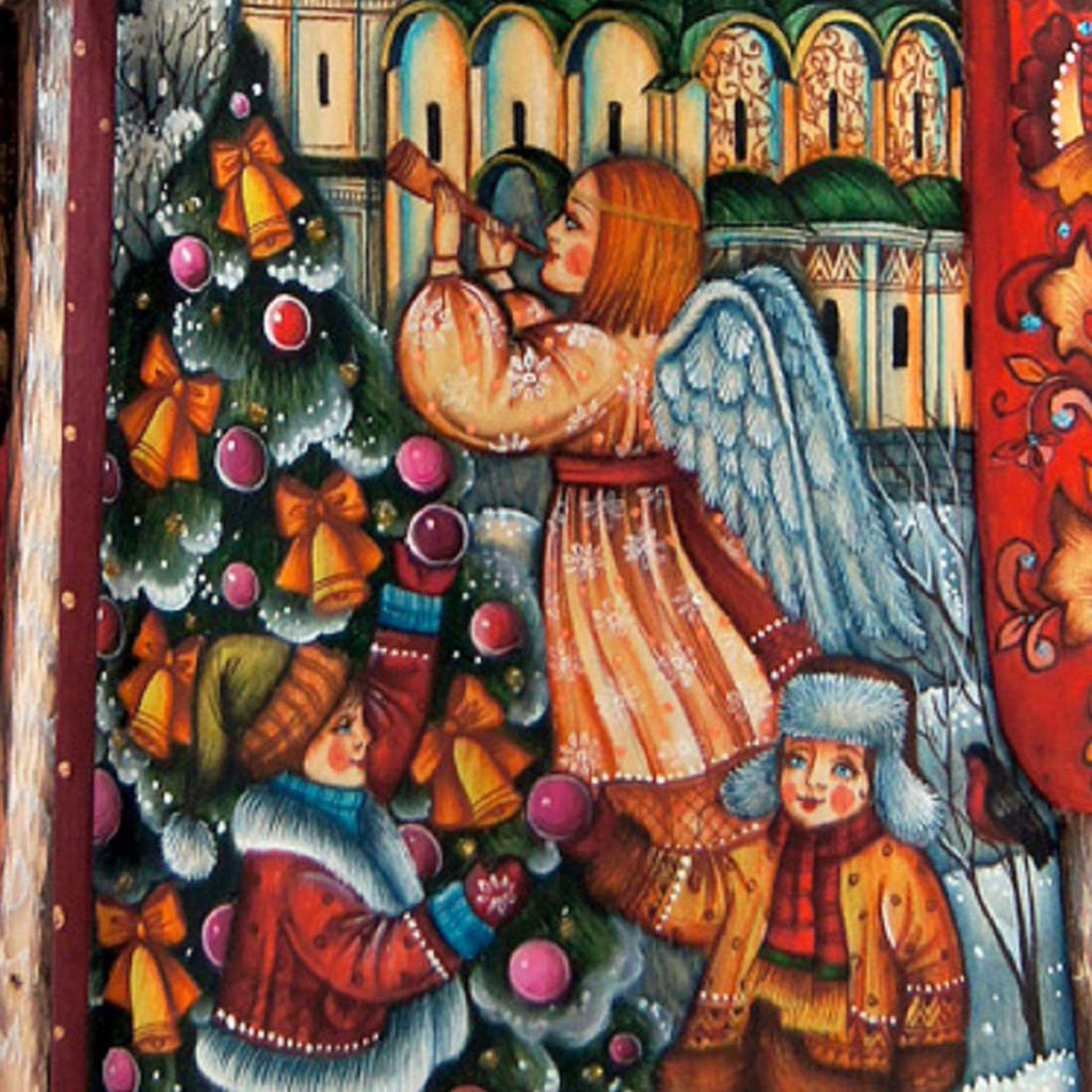 Waiting for Christmas Santa Hand-Painted WOODCARVED Masterpiece by G. DeBrekht - Nativity Holiday Decor - 241135