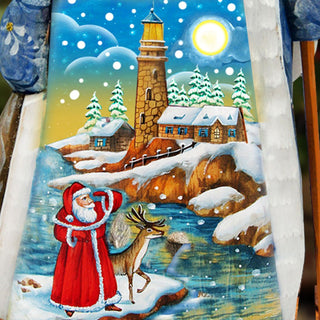 Lighthouse Santa Hand-Painted WOODCARVED Masterpiece by G. DeBrekht - Christmas Decor - 8214874