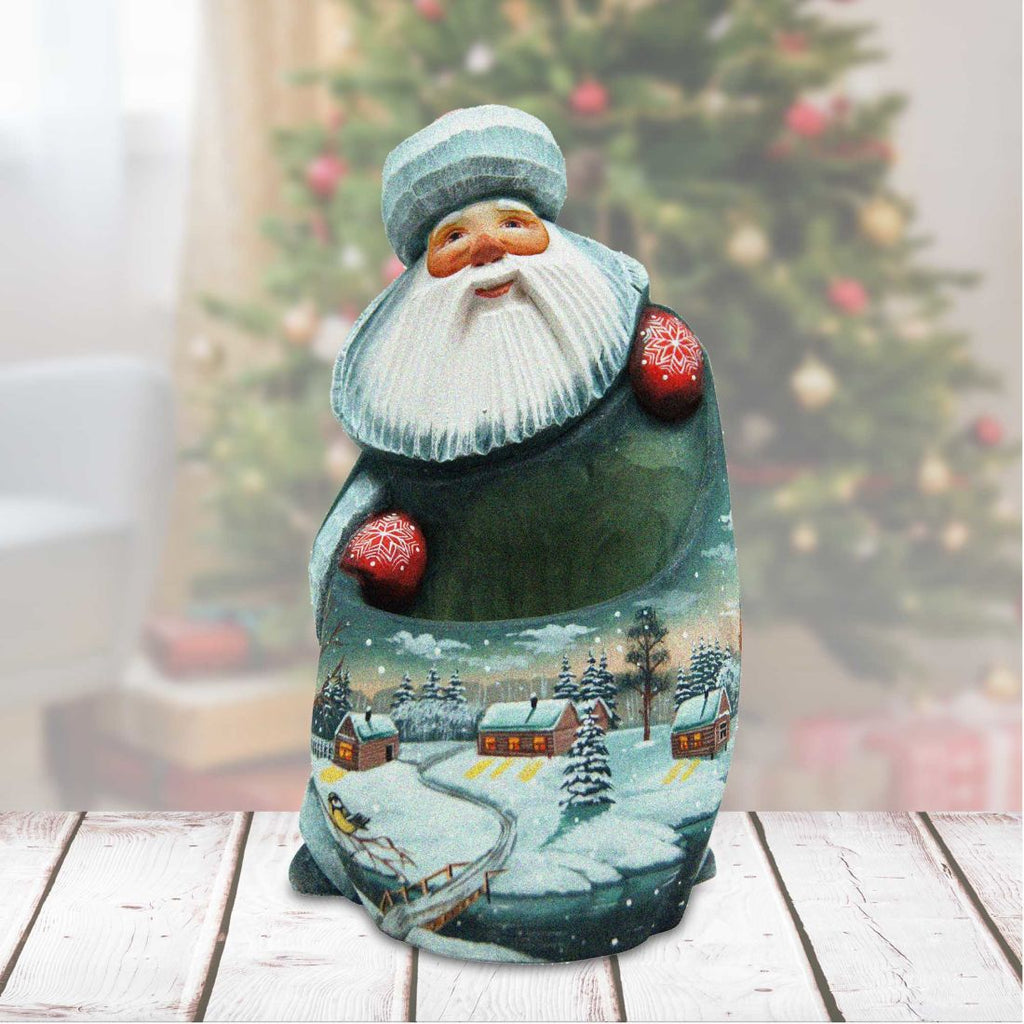 Santa Bag Hand-Painted WOODCARVED Masterpiece by G. DeBrekht - Christmas Decor - 82152722
