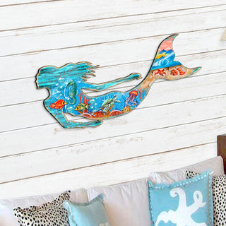 Rustic Coastal Mermaid Coastal Outdoor Decor by G. DeBrekht - Coastal Holiday Decor - 81985142F