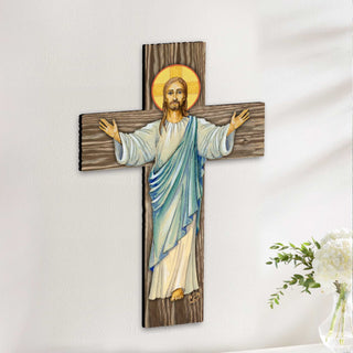 Jesus Cross Outdoor Decor by G. DeBrekht - Nativity Holiday Decor - 8191166-2F