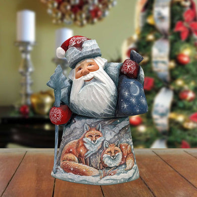 Resting Foxes Hand-Painted WOODCARVED Masterpiece by G. DeBrekht - Wildlife Holiday Decor - 821508-10 *** PRE-ORDER - Handmade Just for You! ***