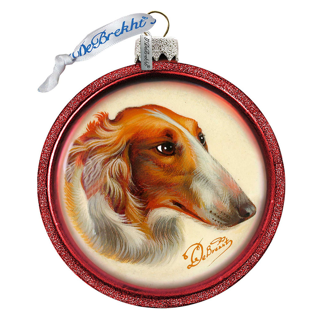 Dog Best Friend Cut Ball Glass Ornament by G. DeBrekht - Christmas Decor - 764-019