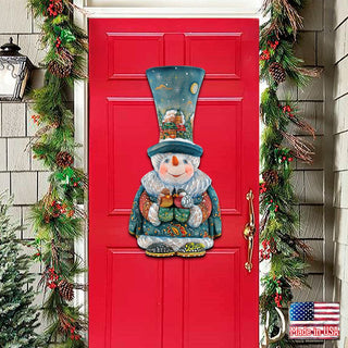 Old World Christmas Snowman Door Decor by G. DeBrekht - Christmas Santa Snowman Decor - 8116420H
