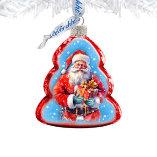 Santa's Gift Mercury Glass Ornaments by G. Debrekht - Christmas Santa Snowman Decor - 776013