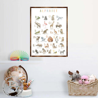 Animal Alphabet Art - Wooden Educational Art - Wall Decor - Homeschool Decor - Classroom Decor - Playroom Decor - Nursery Wall Art - Art For Kids - 310211