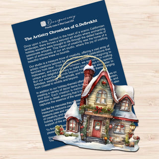 Christmas Houses Decorative Eco Wood Ornaments Set of 3 by G. Debrekht - Christmas Decor - 8091024-S3