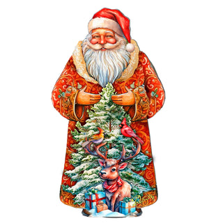 Santa with Forest Friends Holiday Door Decor by G. Debrekht - Christmas Santa Snowman Decor - 8691409H