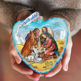 Nativity Glass Ornament Limited Edition by G. DeBrekht - Nativity Holiday Decor - 738-081