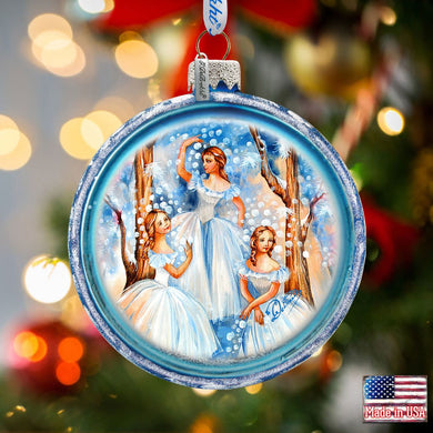 Snowflakes Glass Ornament by G. DeBrekht - Christmas Decor - 764-721