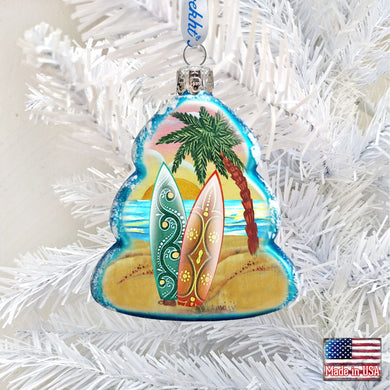 Tree Block Mercury Glass Ornament by G. DeBrekht - Coastal Holiday Decor - 776274