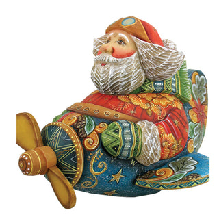 Santa On the Airplane Door Decor by G. DeBrekht - Christmas Santa Snowman Decor - 8112030H