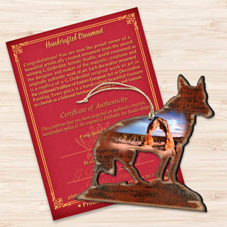 Coyote Wooden Ornaments by Nature Wonders - Wildlife Holiday Decor - 8198160