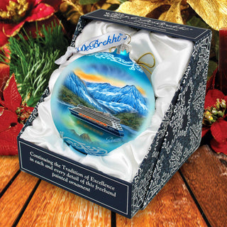 Alaska Cruise Glass Ornament – Handcrafted Mercury Glass Ornament - Wildlife Holiday Decor by G. DeBrekht - 73394