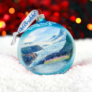 Alaska Glacier Glass Christmas Ornament – Holiday Splendor Ornament by G. DeBrekht – 73405