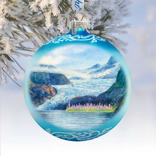 Alaska Glacier Glass Christmas Ornament – Holiday Splendor Ornament by G. DeBrekht – 73405
