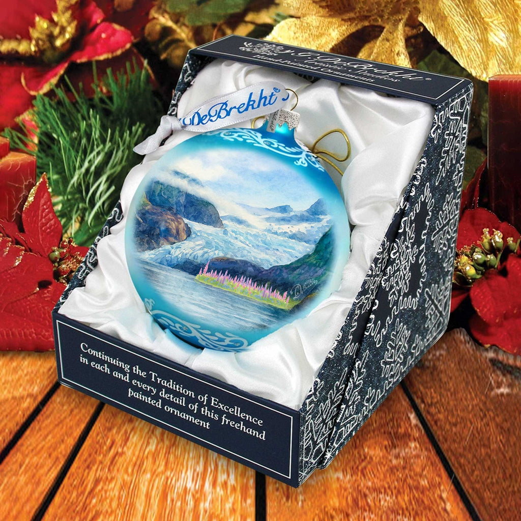 Alaska Glacier Glass Christmas Ornament – Holiday Splendor Ornament by G. DeBrekht – 73405
