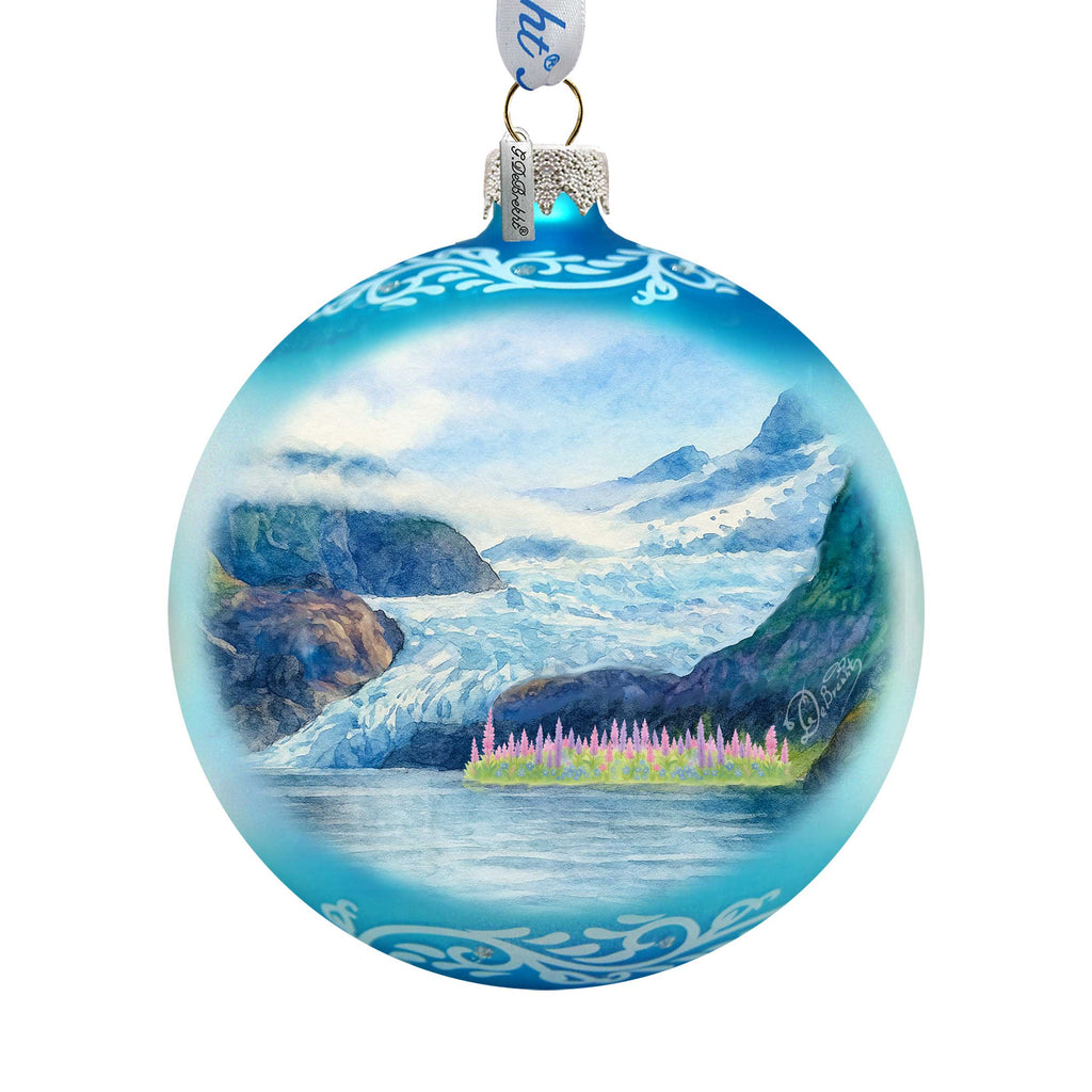 Alaska Glacier Glass Christmas Ornament – Holiday Splendor Ornament by G. DeBrekht – 73405