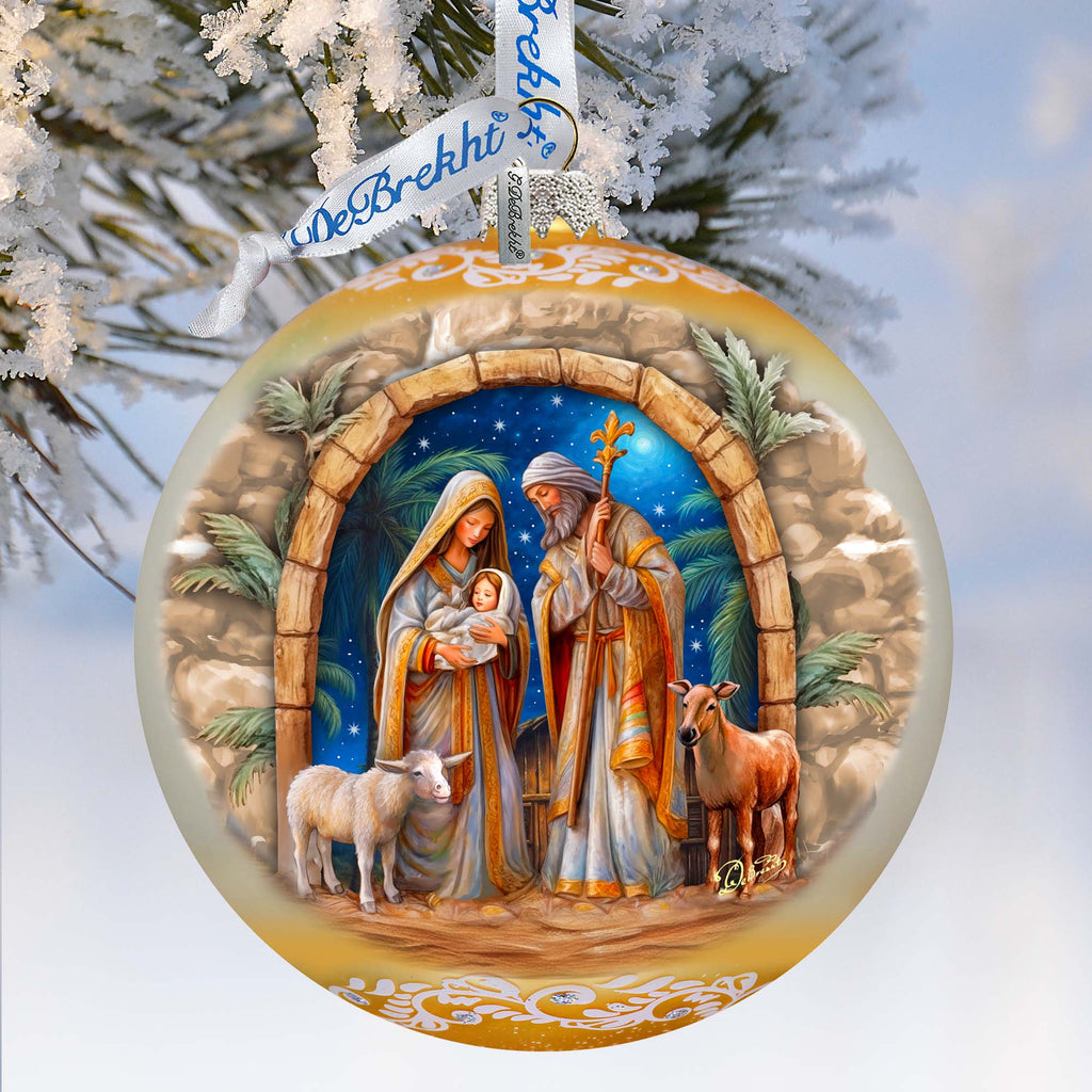 Large Glass Ornament - Journey to Bethlehem Holiday Decor by D. Gelsinger - Christmas Holiday Decor - 73979