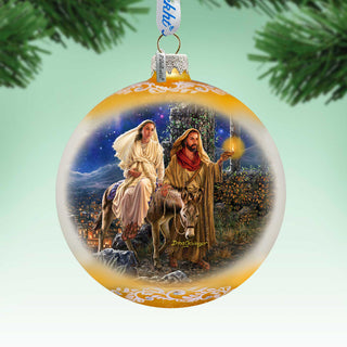 Large Glass Ornament - Journey to Bethlehem Holiday Decor by D. Gelsinger - Christmas Holiday Decor - 73979