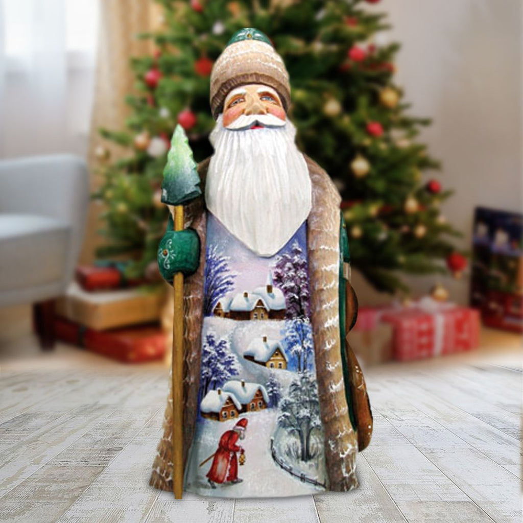 First Light Santa Hand-Painted WOODCARVED Masterpiece by G. DeBrekht - Christmas Decor - 242212