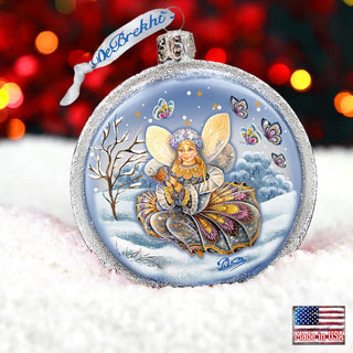 Fairy Girl Ball Glass Ornament by G. DeBrekht - Christmas Decor - 73562