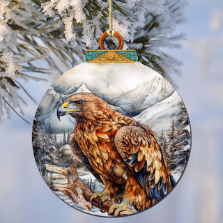 Golden Eagle Majesty Wooden Ornaments by G.Debrekht - Wildlife Holiday Decor - 870062
