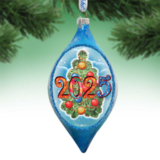 2025 Dated Christmas Glass Ornament by G. DeBrekht Christmas Décor - 757-041-D25