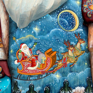 Up-Up and Away Hand-Painted WOODCARVED Masterpiece by G. DeBrekht - Christmas Decor - 241136