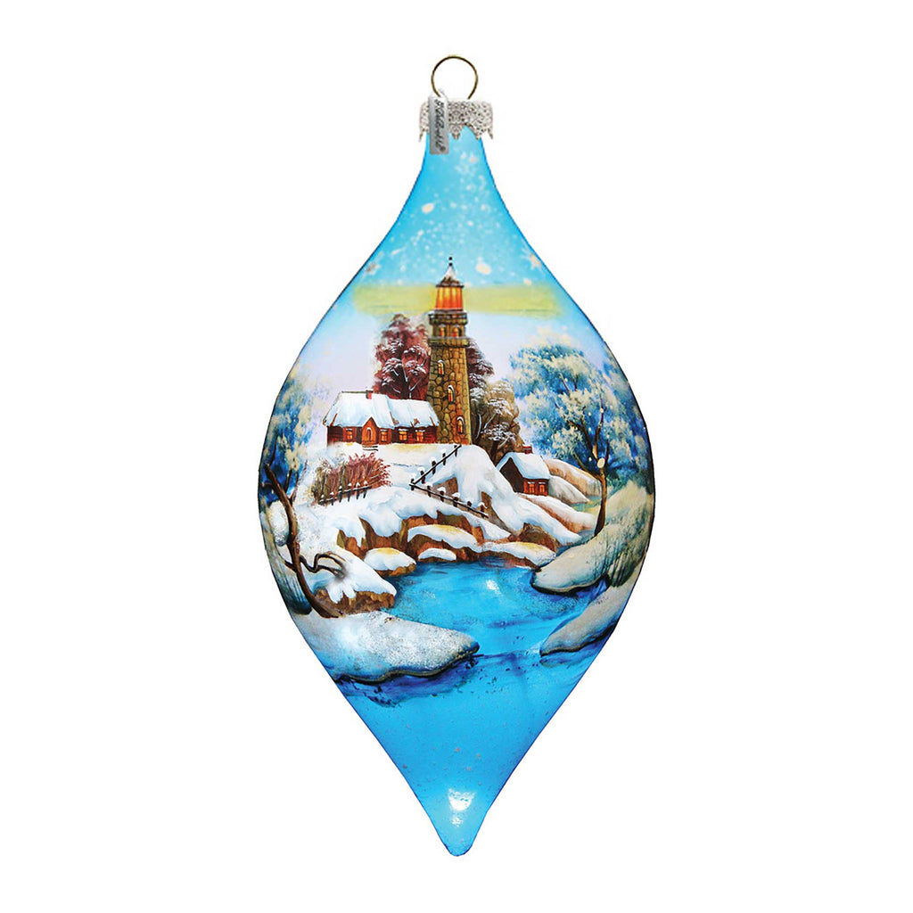 Winter House Glass Ornament by G. DeBrekht - Christmas Decor - 74174