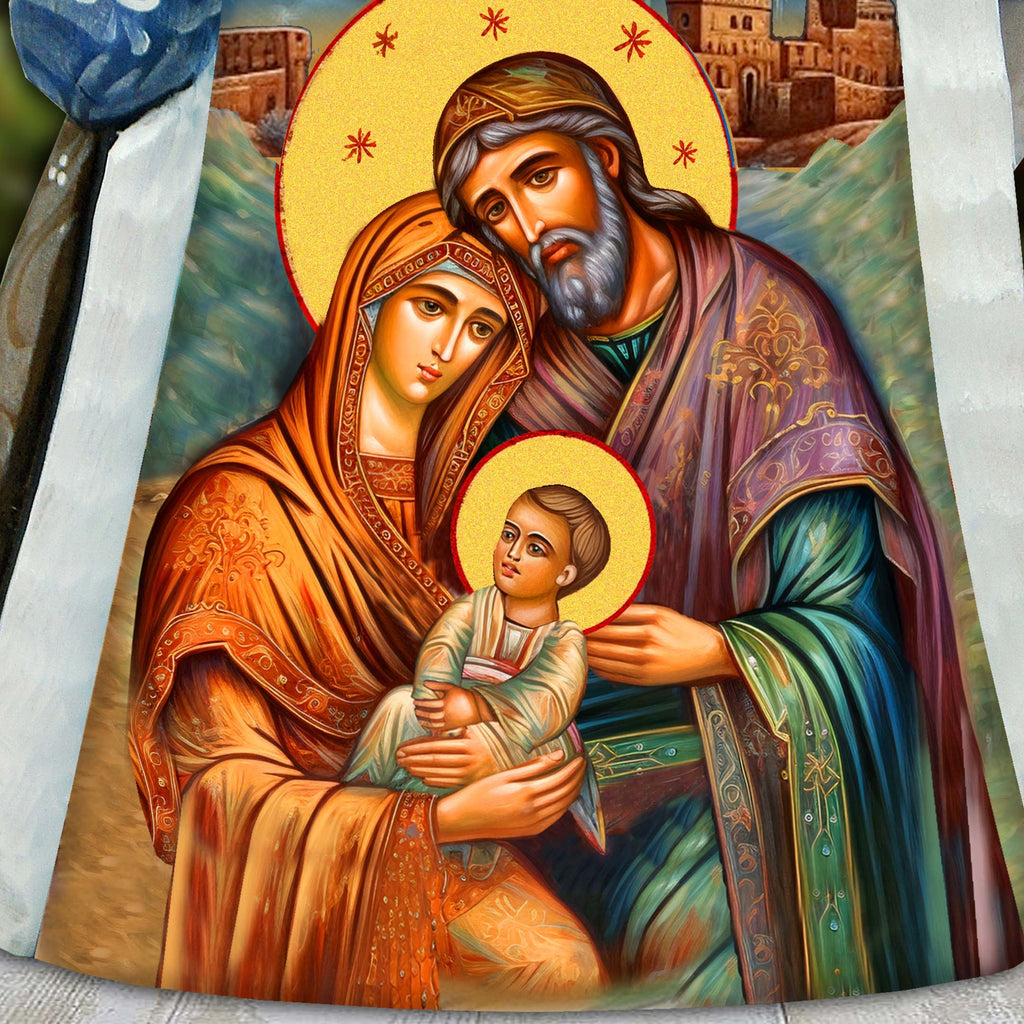 Orthodox Nativity Santa Hand-Painted WOODCARVED Figurine by G. DeBrekht - Nativity Holiday Decor - 8209021