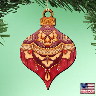 Red Round Ball Wooden Ornaments by G. DeBrekht - Christmas Decor - 8193148