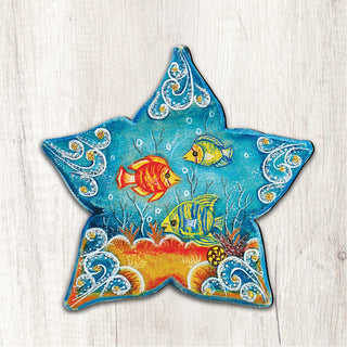 Sea Starfish Beach House Door Decor by G. DeBrekht - Coastal Holiday Decor - 8126151H