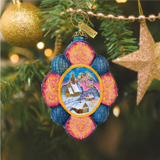 Angel Village Sculpted Hand-Painted Christmas Ornament by G. DeBrekht - Nativity Holiday Decor - 610841
