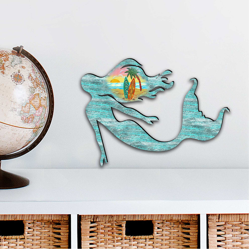 Mermaid Coastal Door Decor by G. DeBrekht - Coastal Holiday Decor - 8198514H