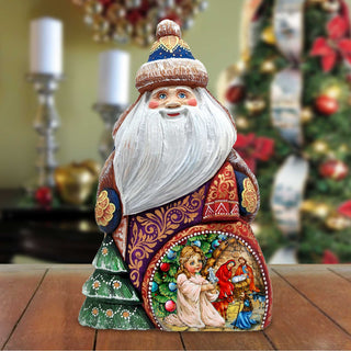 Santa Christmas Miracle Hand-Painted WOODCARVED Masterpiece Figurine by G. DeBrekht - Christmas Decor - 8206016
